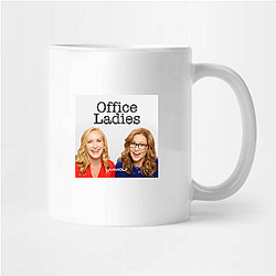 Office Ladies is hosted by Jenna Fischer and Angela Kinsey Office Ladies Mugs