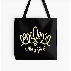 OH My Girl Logo All Over Print Tote Bag