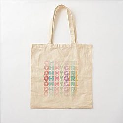 OH My Girl Colorful Typography Cotton Tote Bag