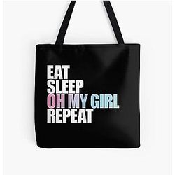 Eat Sleep Oh My Girl Repeat Kpop Tote Bag
