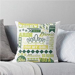 OH My Girl Collage Throw Pillow