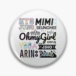 OH My Girl Font Collage Pin