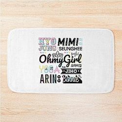 OH My Girl Font Collage Bath Mat
