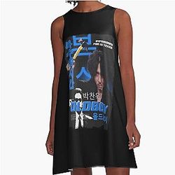 Japanese Pop Culture Blue A-Line Dress