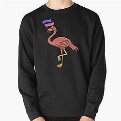 Felpe Omnisessuale - Flamingo con Bandiera Pride Omnisessuale Pullover Felpa RB1901