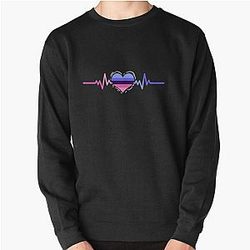 Omnisexual Sweatshirts - Omnisexual Heartbeat Omnisexual Pride Pullover Sweatshirt RB1901