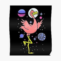 Omnisexual Posters - Omnisexual Flamingo In Space Omnisexual Pride Poster RB1901