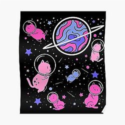 Omnisexual Posters - Omnisexual Cat In Space Omnisexual Pride Poster RB1901