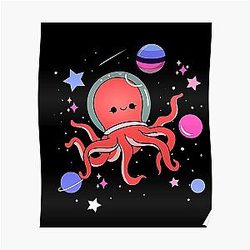 Omnisessuale Posters - Omnisessuale Ottopus nello spazio Omnisessuale Pride Poster RB1901