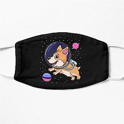 Omnisexual Face Masks  - Omnisexual Corgi In Space Omnisexual Pride Flat Mask RB1901