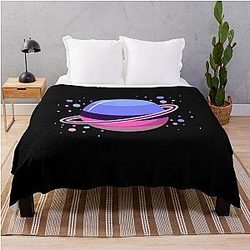 Omnisexual Blanket - Omnisexual Outer Space Planet Omnisexual Pride Throw Blanket RB1901