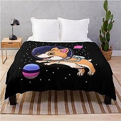 Omnisexual Blanket - Omnisessuale Corgi Nello spazio Omnisessuale Pride Throw Blanket RB1901