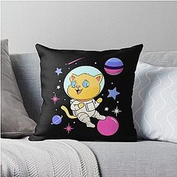 Omnisexual Pillows - Omnisexual Cat In Space Omnisexual Pride Throw Pillow RB1901