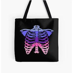 Omnisexual Bags - Omnisexual Ribcage Omnisexual Pride Tutti Over Print Tote Bag RB1901