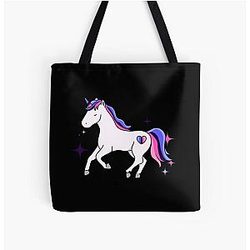 Omnisexual Bags - Omnisexual Pride Unicorn Omnisexual Pride Tutti Over Print Tote Bag RB1901