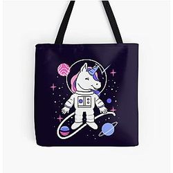 Omnisexual Bags - Omnisexual Unicorn In Space Omnisexual Pride All Over Print Tote Bag RB1901