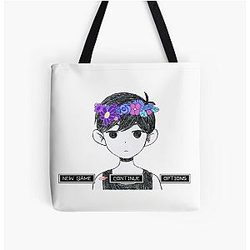 Omori Bags - OMORI Crown Flowers All Over Print Tote Bag