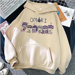 Omori Hoodies - Friends Printed Graphic Pullover Hoodie
