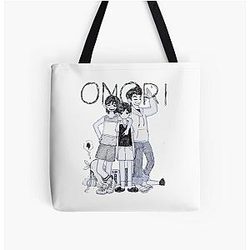 Omori Bags - OMORI Omocat Cute Art Anime All Over Print Tote Bag