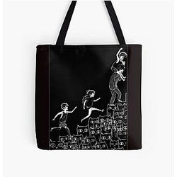 Omori Bags - OMORI Stair cats All Over Print Tote Bag