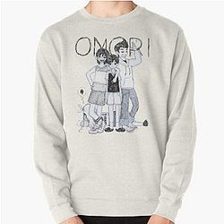 Omori Sweatshirts - OMORI Omocat Cute Art Anime Pullover Sweatshirt