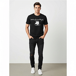 Cat Lover Waiting for Something to Happen DTNK0602 Omori T-Shirts