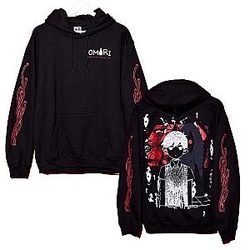 Omori Hoodies - RED SPACE Pullover Hoodie
