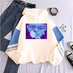 Omori Hoodies - Colorful Doodle Scared Girl Graphic Kell Pullover Hoodie