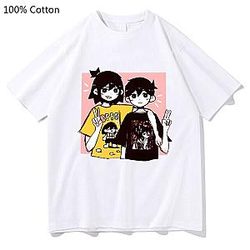 Omori -T-Shirts - Sunny and Kel Cartoon Printed Classic T-shirt