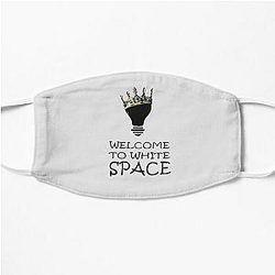 Omori Face Masks - Welcome to white space Flat Mask