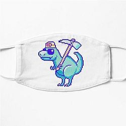 Omori Face Masks - OMORI Dino Sprite Flat Mask