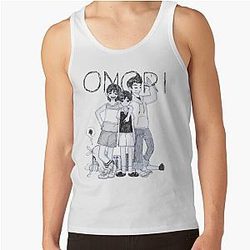 Omori Tank Tops - OMORI Omocat Cute Art Anime Tank Top