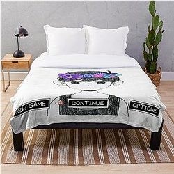 Omori Blanket - OMORI Crown Flowers Throw Blanket