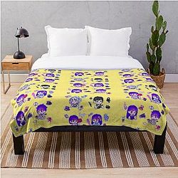 Omori Blanket - Omori Fanart Sticker Throw Blanket