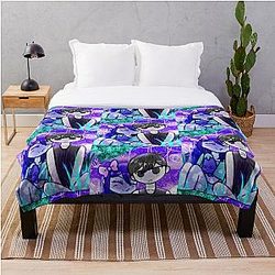 Omori Blanket - Omori Fanart Sticker Throw Blanket