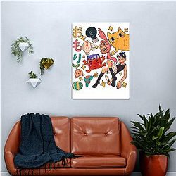 Vintage Omori Anime Arts Vaporwave Characters  Canvas Print Premium Merch Store