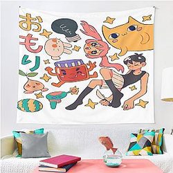 Vintage Omori Anime Arts Vaporwave Characters  Tapestry Premium Merch Store