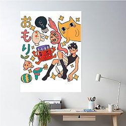 Vintage Omori Anime Arts Vaporwave Characters  Poster Premium Merch Store
