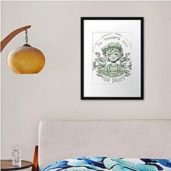 Omori My Thoughts Will Follow You Into Your Dreams Basil Framed print Premium Merch Store