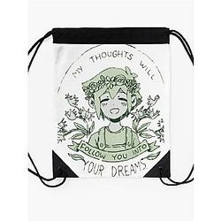 Omori My Thoughts Will Follow You Into Your Dreams Basil Drawstring Bag Premium Merch Store