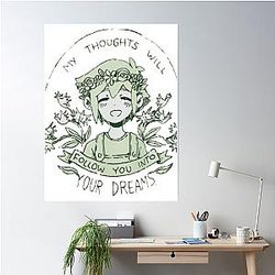 Omori My Thoughts Will Follow You Into Your Dreams Basil Poster Premium Merch Store