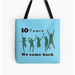 10 years we come back. One direction boy brand songs All Over Print Tote Bag RB1711