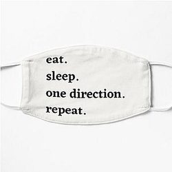 eat. sleep. one direction. repeat. - Cute One Direction merch Flat Mask RB1711