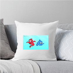 One fish two fish red fish blue fish My Favorite Kids Show One Fish Two Fish Red Fish Blue Fish Pillows Cover