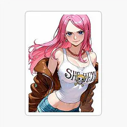 Jewelry Bonny One Piece Pink Hair Pirate Sticker