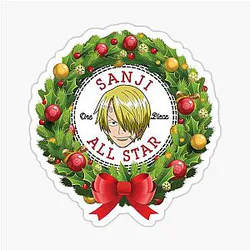 Christmas One Piece Vinsmoke Sanji Sticker