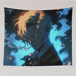 Sanji: Elegance and Passion in One Piece Digital Art. Discover Our Detailed Illustrations that Capture the Essence of the Charismatic Cook - Tapestry
