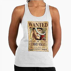Edward Newgate Wanted Poster 5 Billion 46 Million Berries One Piece Racerback Tank Top