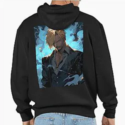 Sanji: Elegance in One Piece Digital Art. Discover Our Detailed Illustrations that Capture the Charismatic Cook - Browse Now! Pullover Hoodie