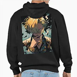 Sanji: Elegance and Passion in One Piece Digital Art. Discover Our Detailed Illustrations that Capture the Essence of the Charismatic Cook - Browse Now! Pullover Hoodie